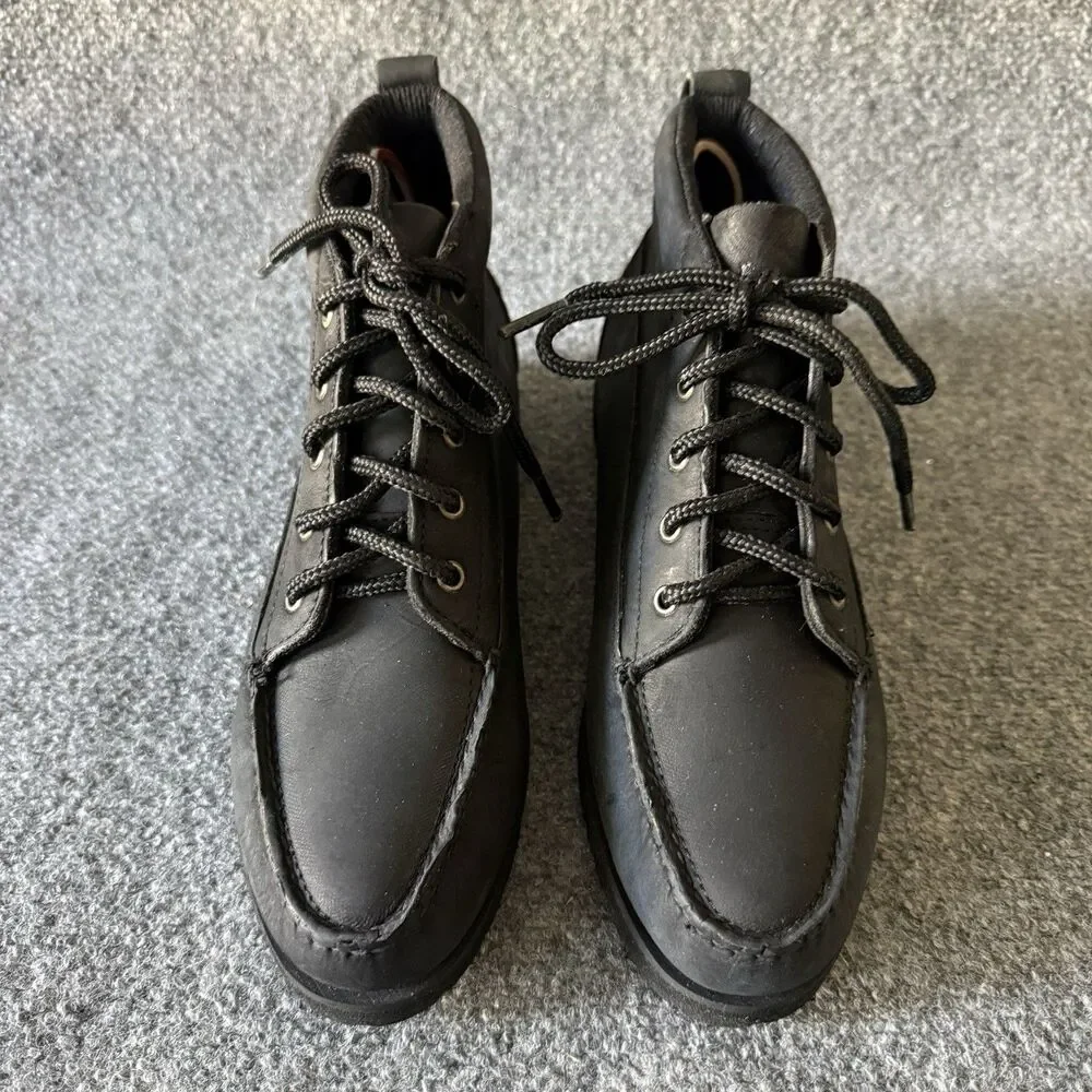 VTG American Eagle Men’s Midland Chukka Boots Moc Toe Gorpcore 9.5 Black Leather